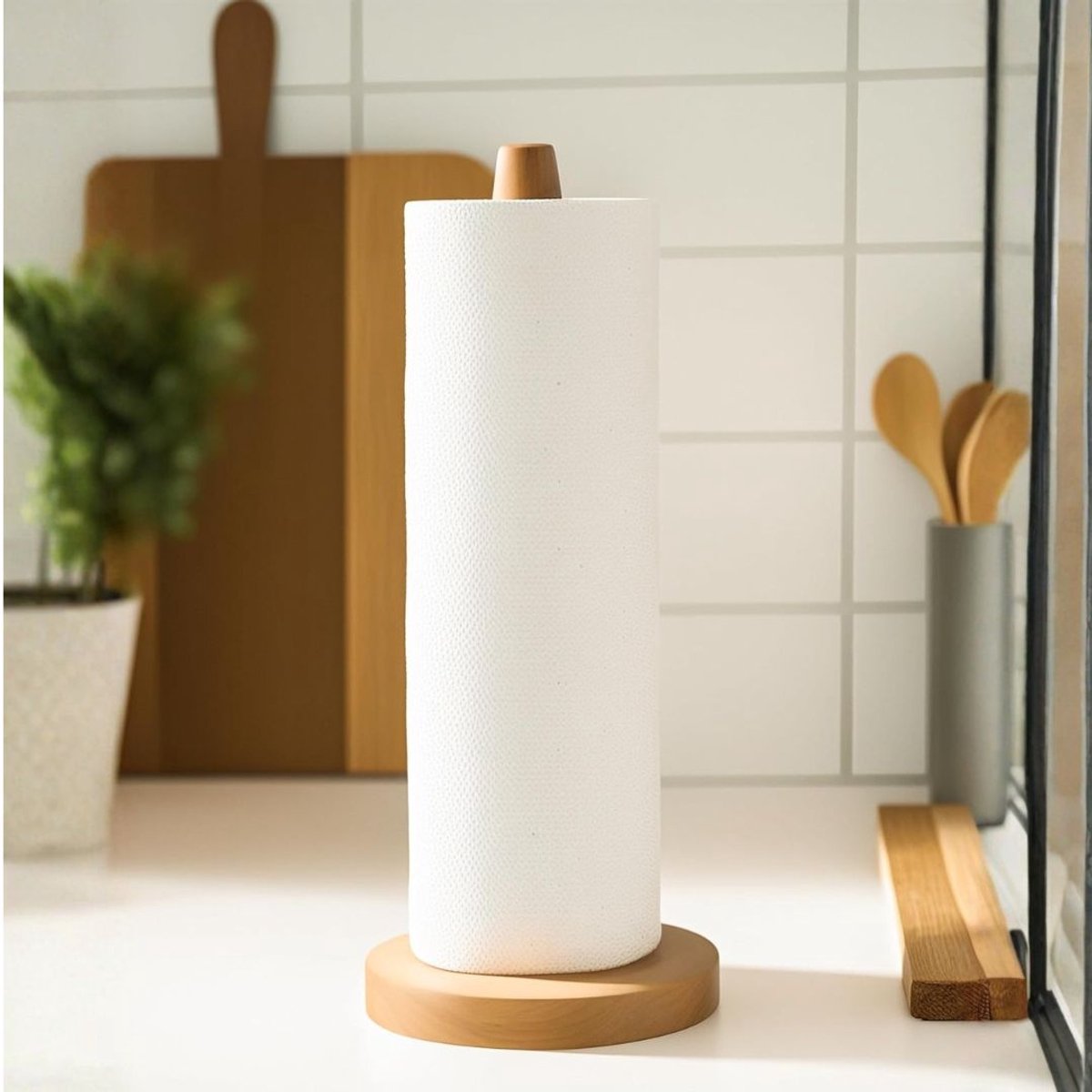 CLVP® Keukenrolhouder Staand - Gootsteenkast Organizer - WC Rol Houder