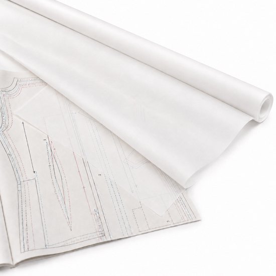 1 rol patroonpapier van hoge kwaliteit, 30gr/m² kleur wit – 10 meter x 1 meter – Nederlandse Kwaliteit