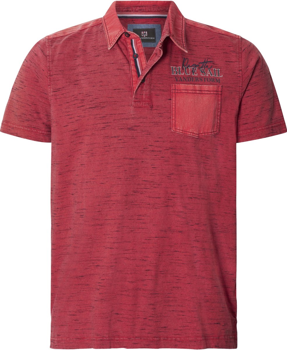 Jan Vanderstorm herren Poloshirt - 68/70 - rood - Plus Size