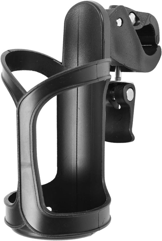 Drankhouder Fiets - Bidonhouder Kinderwagen - Onderweg Drinken - Veilig en Stabiel - 19.3 x 18 x 7.7 cm - Zwart — afbeelding 5