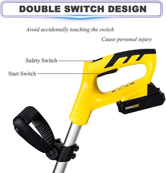 Elektrische Tuinfrees - Grondbewerker Snoerloos - Tuin Voorbereiden - Lichtgewicht 2.7kg - 25cm Diep 10cm Breed - One Color — afbeelding 2