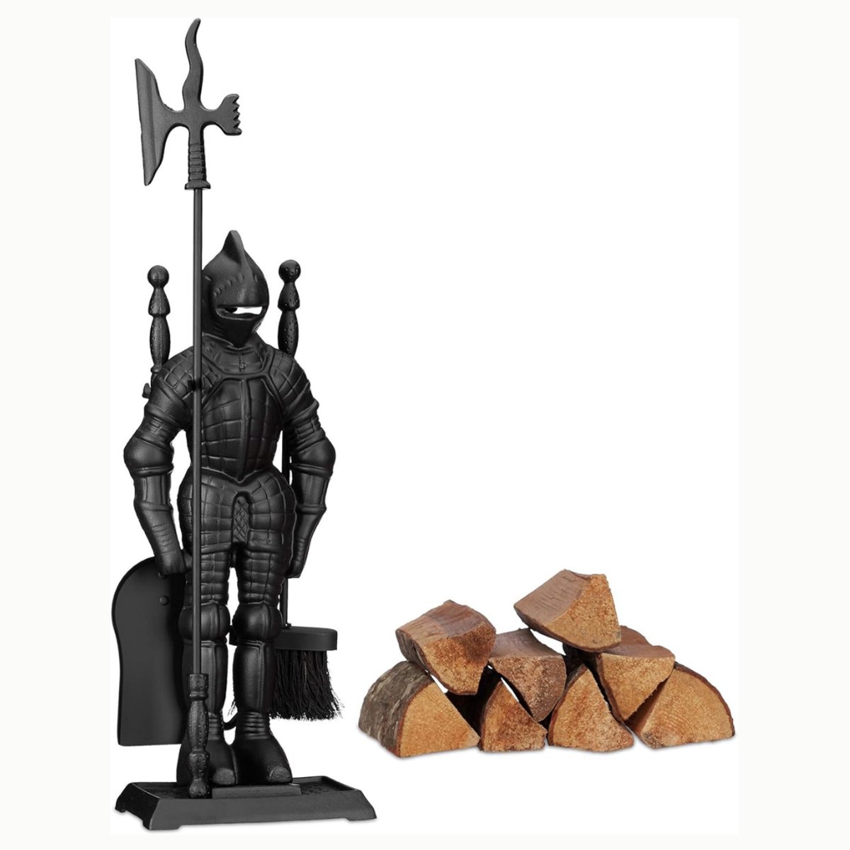 Aurixi® Openhaard Set - Haardset - Openhaard Gereedschap - 4 Delig - Zwart - 13cm x 21cm x 72cm