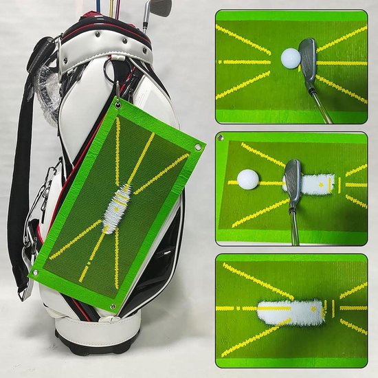 Golf Trainingsmat - Oefenmat Slag - Golfswing Verbeteren - Realistische Balvlucht Simulatie - 25 x 50 cm - Groen van GOLF — afbeelding 3