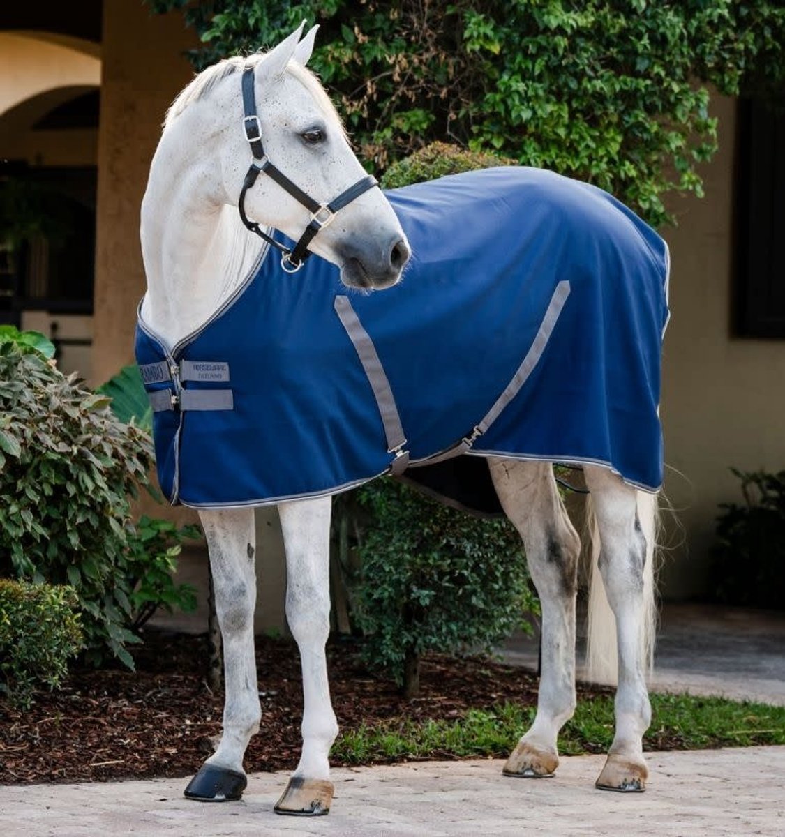 Stable Sheet 0 gr Navy/Grey &Silver - 6.9 - Regendeken | Staldekens paard