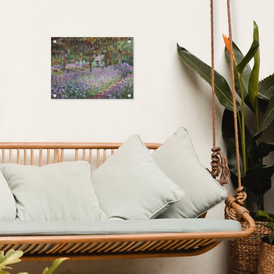 Décoration de Jardin Le jardin de l'artiste à Giverny - Tableau de Claude Monet - 40x30 cm - Toile jardin