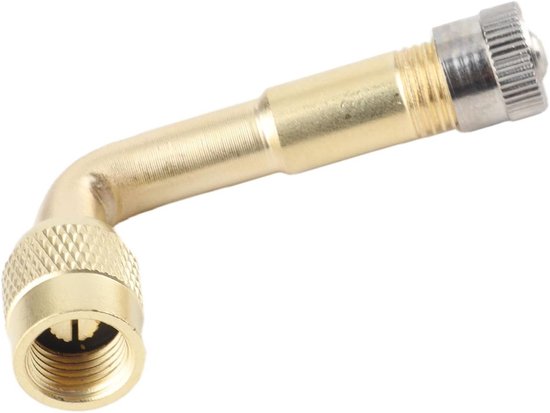 90 Degree Messing Ventiel Verlengadapter voor Auto, Motor, Fiets en Scooter - Universele Accessoire voor Verbeterde Prestaties — afbeelding 4