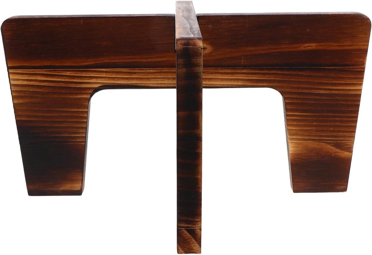 Houten Plantenstandaard - Bloemenrek Plantenplank - Planten Decoratie - Veerkrachtig Hout - 29.5 x 29.5 x 14.8 cm - Koffie