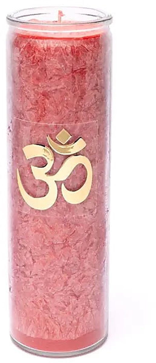 Kaars Stearine Ohm Rood Ongeparfumeerd - 21x6,5 Cm - 21x6.5 cm