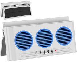 Raamventilator op zonne-energie – Auto koeler camper – Voertuig koel houden – Automatische snelheidsregeling – 12B x 5H cm – Zwart