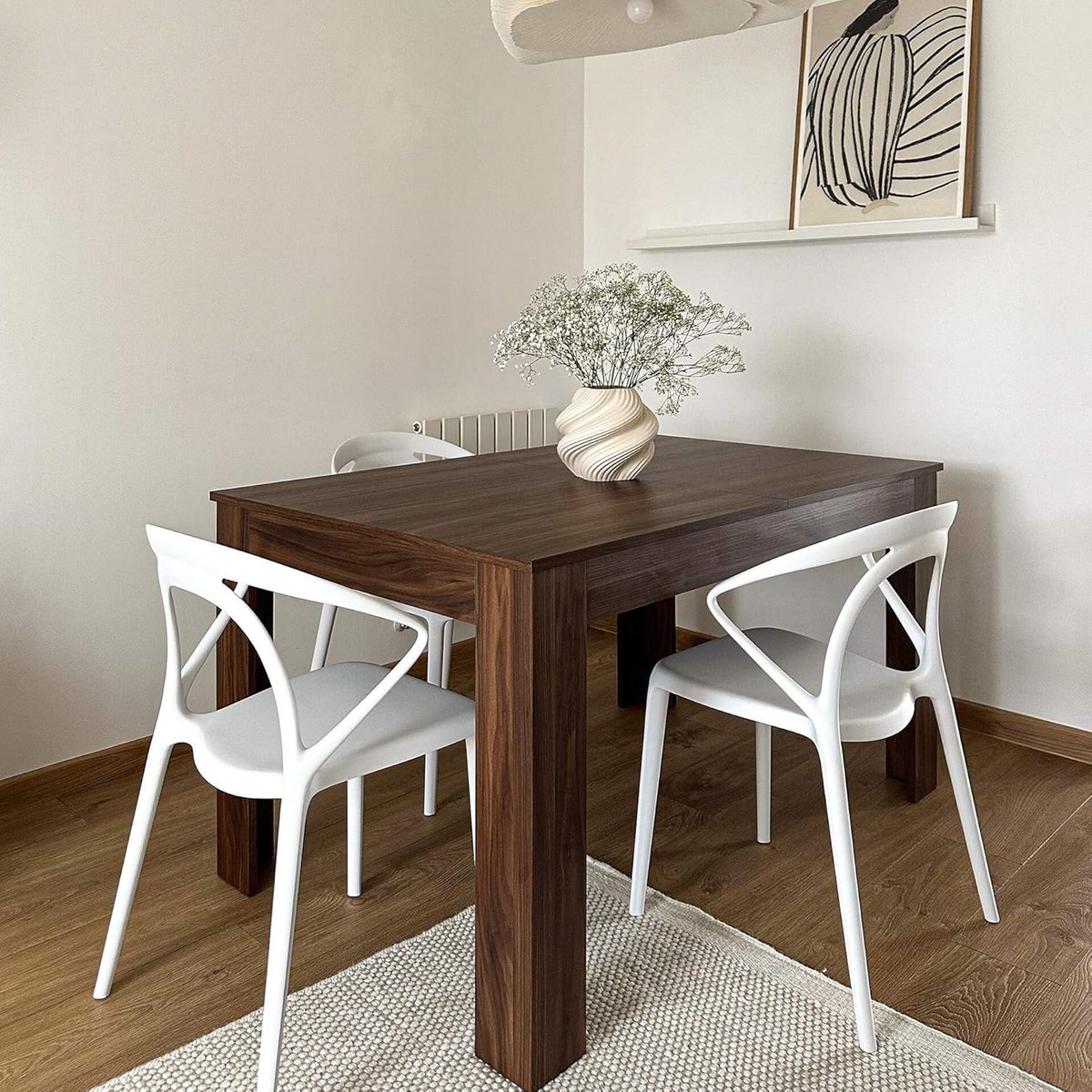 Luxe Uitschuifbare Eettafel Verona Canaletto Noten 140–220 x 90 x 77 cm – 6 tot 8 Personen – Ruimtebesparend Design
