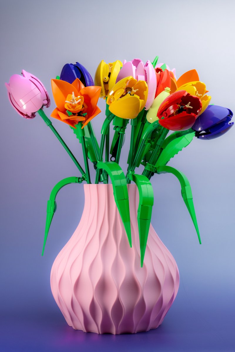 Vaas Future - met bloemen houder geschikt voor Botanical bloemen - Roze - Maerc Design