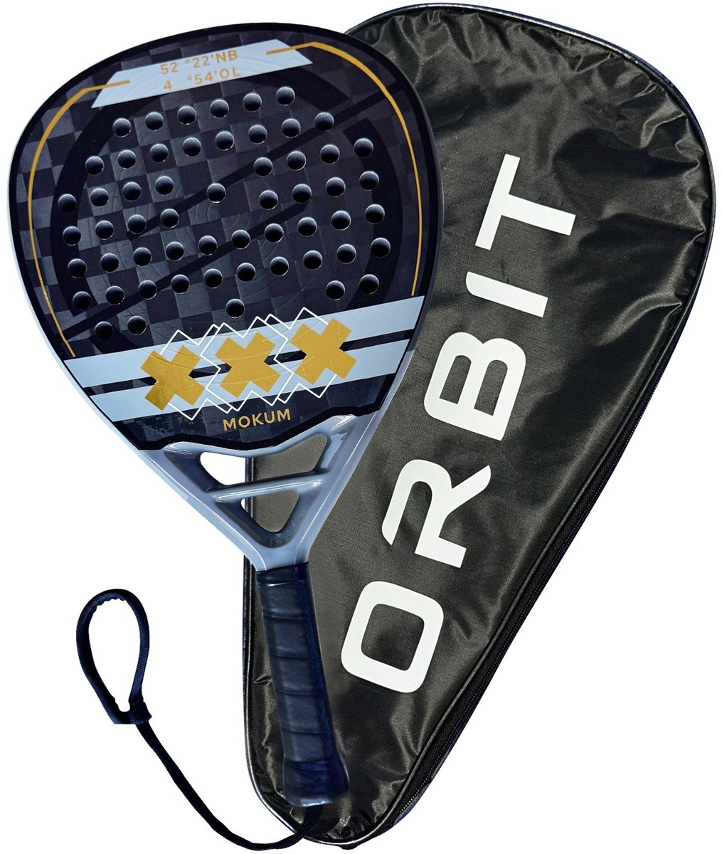 Orbit Mokum Gold Amsterdams Padel racket - inclusief beschermhoes - padel - 18K carbon 2025
