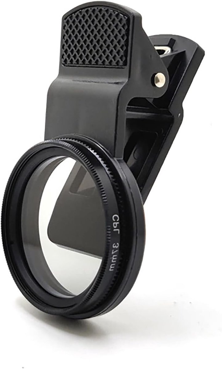 CPL Polarisatiefilter 37mm voor Camera en Smartphone - Universeel Clip-On Circulair Polarisatiefilter voor Betere Kleur en Contrast