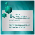 8% salicylzuur & glycolzuur + niacinamide, getest onder dermatologische controle.