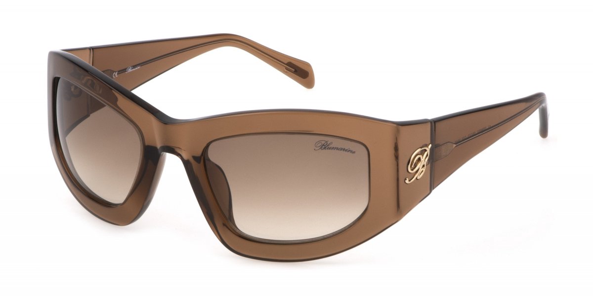 Blumarine SBM802 Marrone trasparente lucido 56/23/120 WOMAN Zonnebrillen