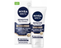 NIVEA MEN Sensitive Huid & Stoppelbaard Gezichtsgel - Moisturizer - Dagcrème Gezicht Mannen - Gezichtscreme - 50ml