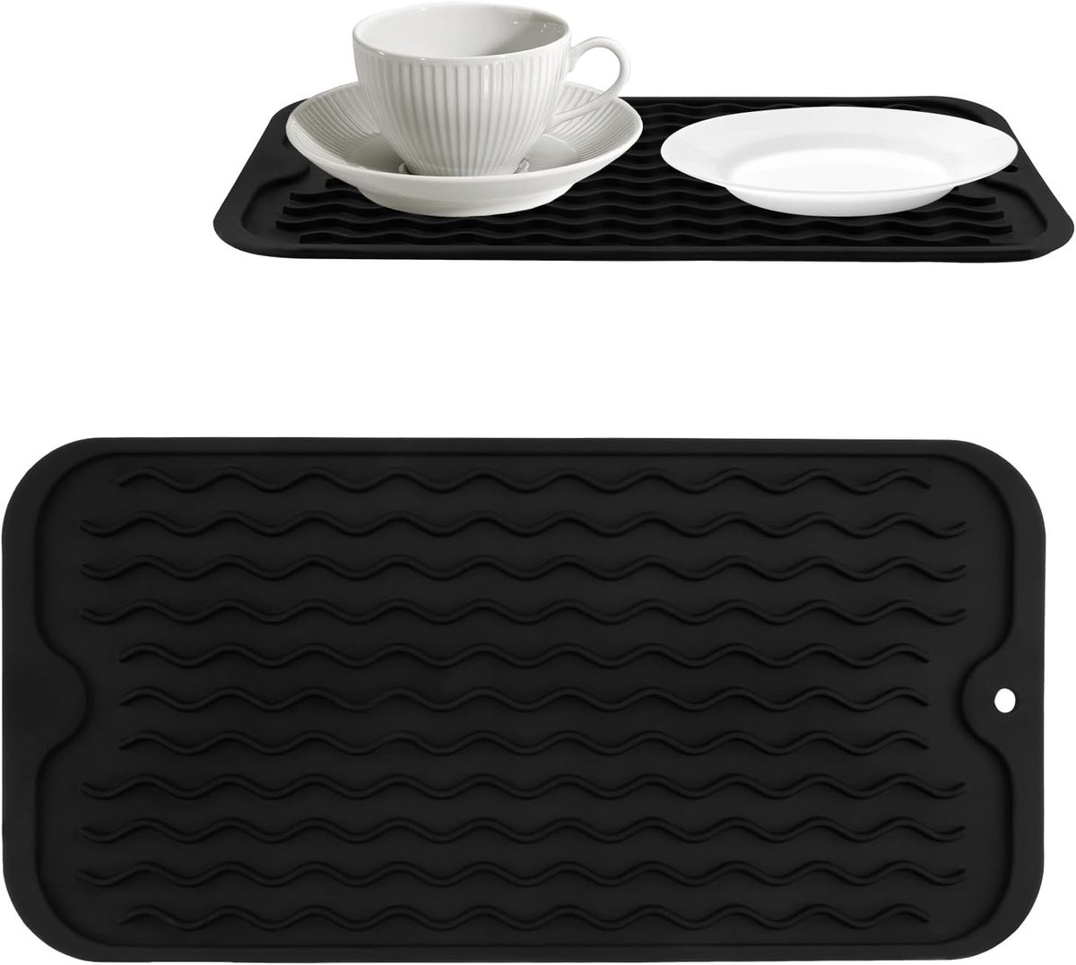 Hittebestendige Antislip Siliconen Afdruipmat voor Keuken & Gootsteen - 30x15 cm
