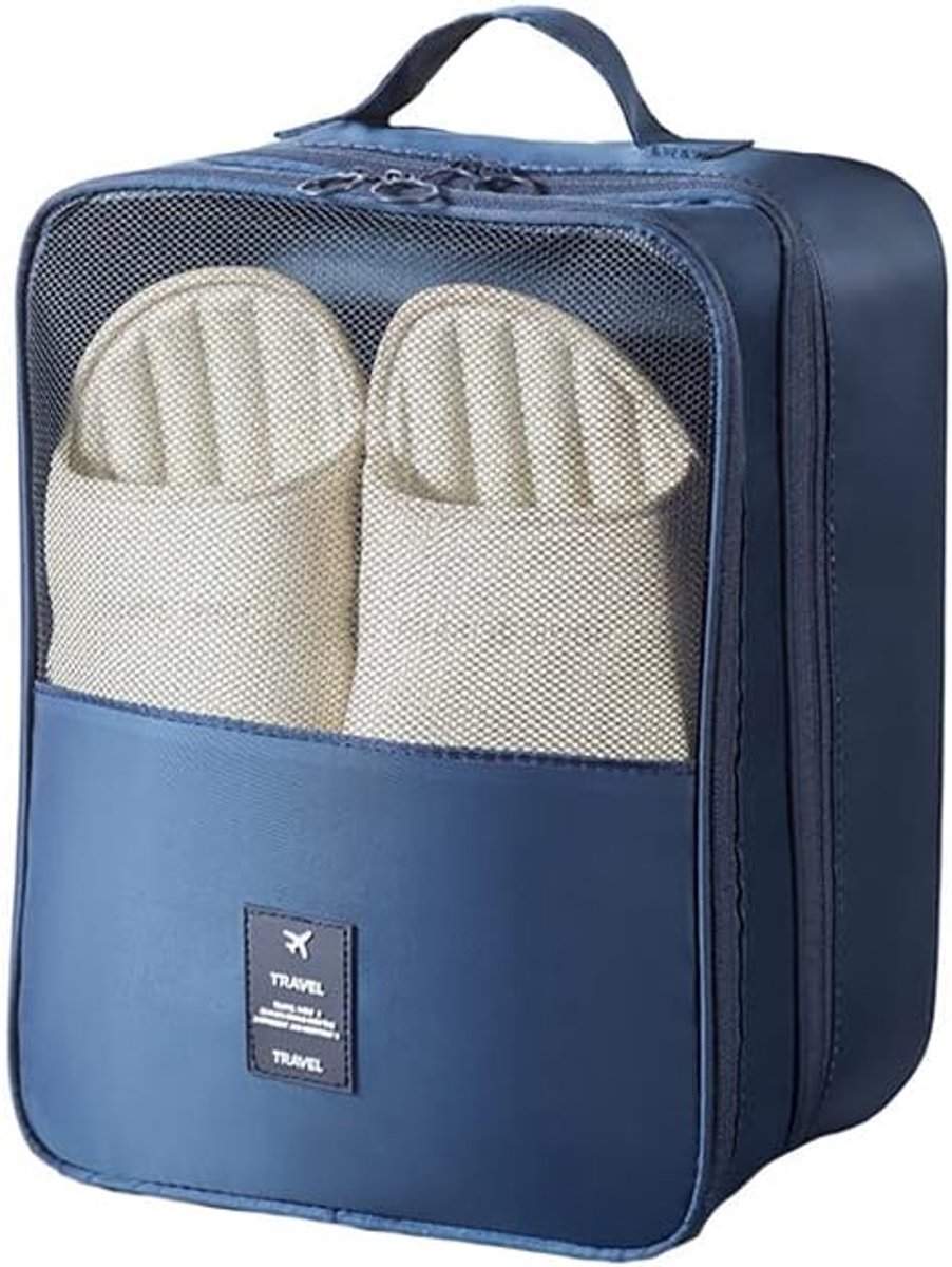 Schoenenzak Reiskoffer Organizer - Waterdichte Reisschoenentas voor 3 paar schoenen met Transparant Venster - Handige Schoenen Organizer voor Reizen en Sport