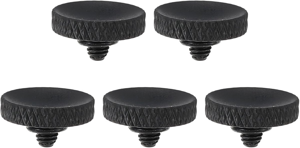 Camera Shutter Button - 5 Pcs Soft Shutter - Pure Copper Knotched voor DSLR/SLR Camera - Matte Black