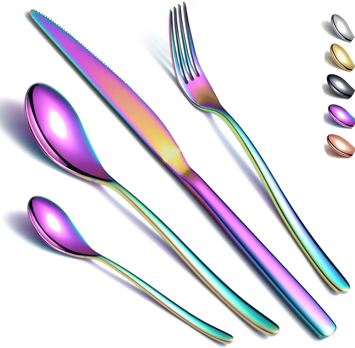 ONF3 - Bestekset - 24-delig - Titanium Anodized - Afwasmachinebestendig - Geschikt voor 6 personen - Inclusief messen en vorken