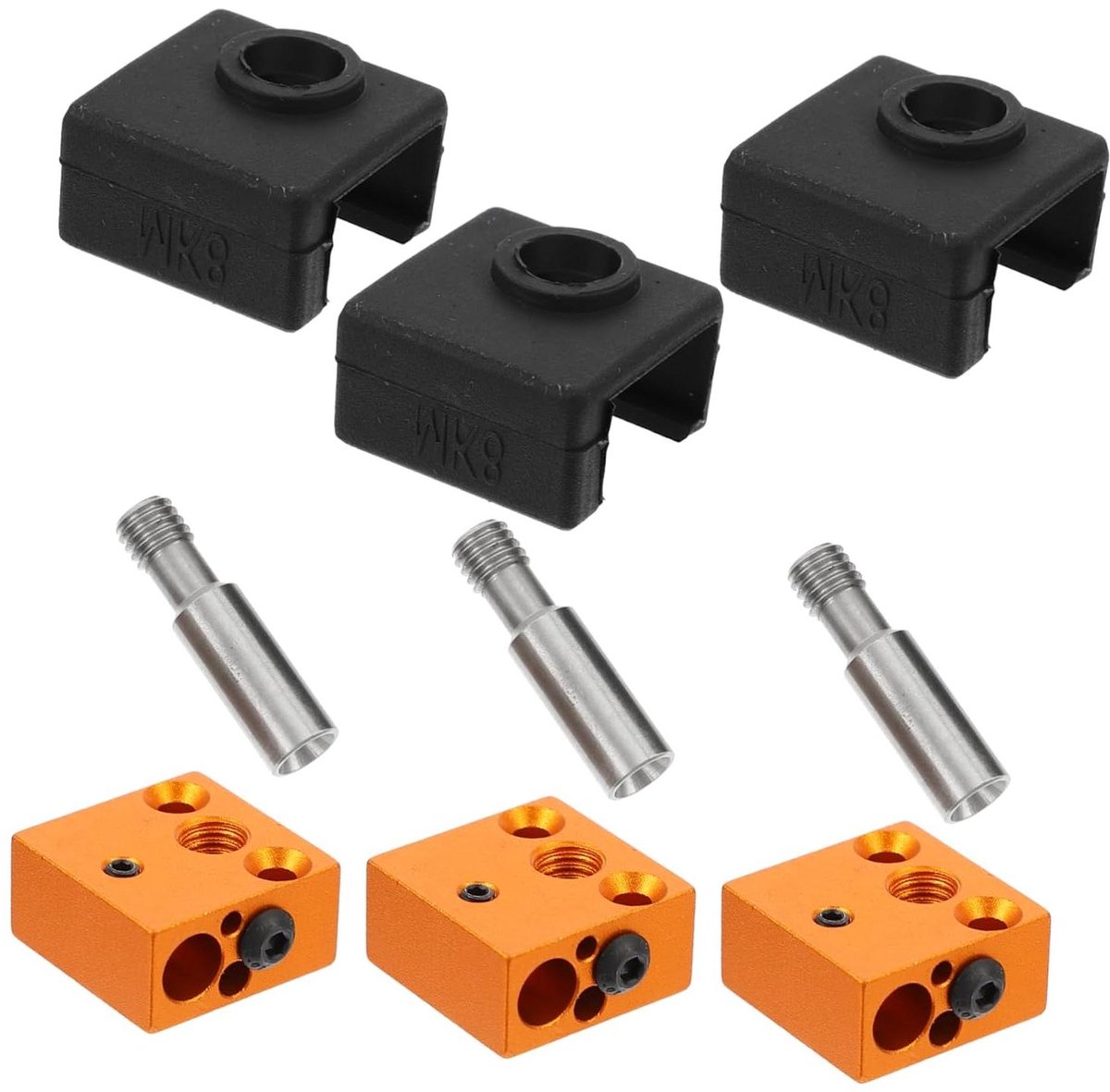 3D Printer Verwarming Blok Set - Siliconen Sokken Kit - Printen Stabiliseren - Hoge Temperatuur Prestaties - 2.9 cm - Assorted