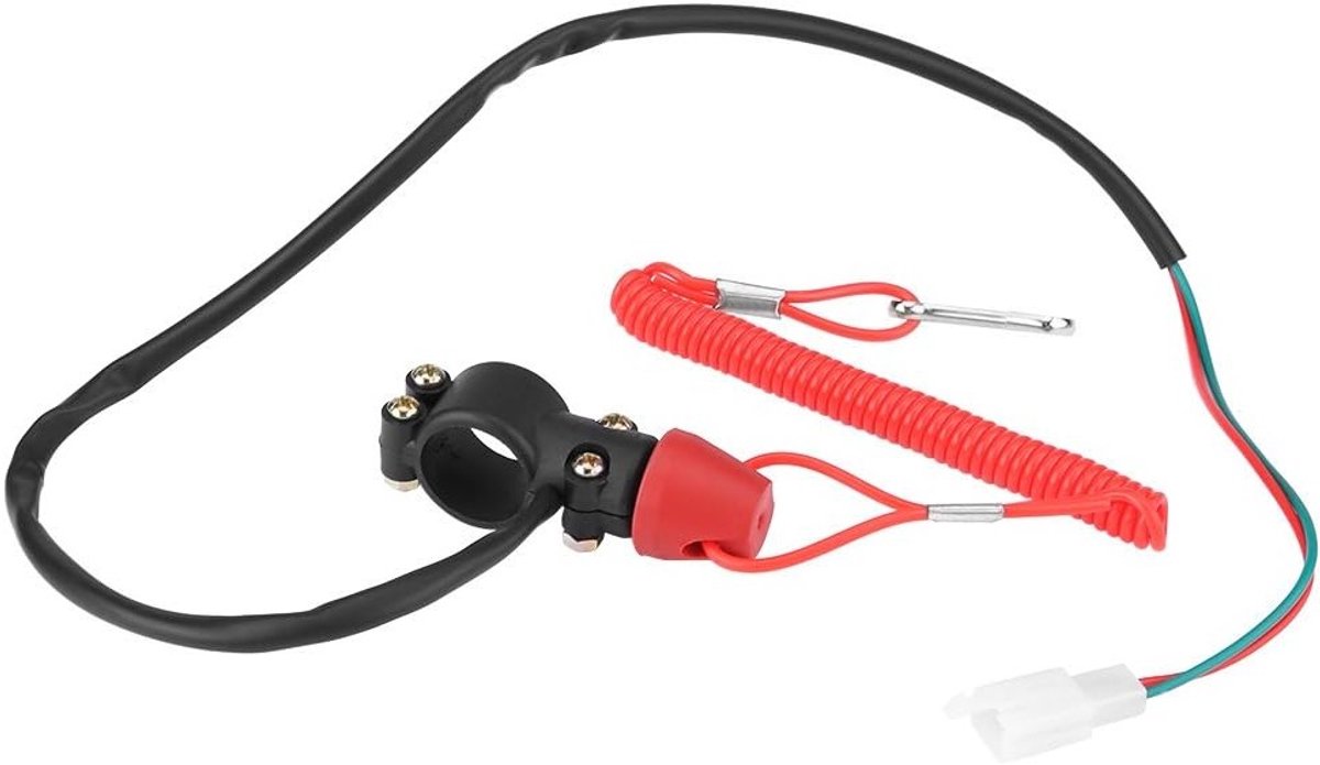 Stop Switch 22mm voor Motoren en Booten met Tether Lanyard - Veiligheidsschakelaar voor Buitenboordmotoren en Motorrijders
