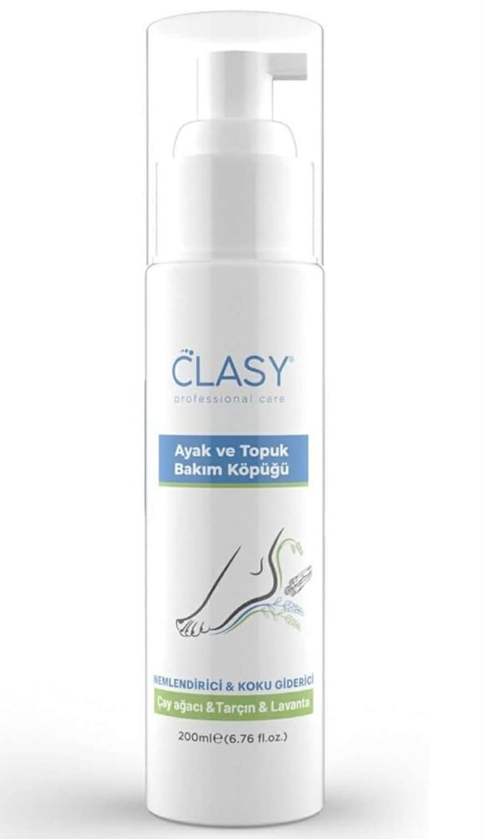 Clasy Care Professionele Voet- en Hielverzorgingsschuim - Hydraterende Voetverzorging met Tea Tree, Kaneel & Lavendel – 200 ml