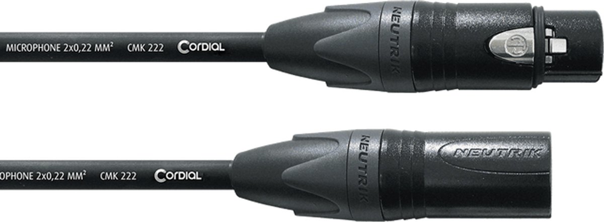 Cordial CMP FM Select Microfoonkabel – XLR mannelijk/vrouwelijk – Zwart