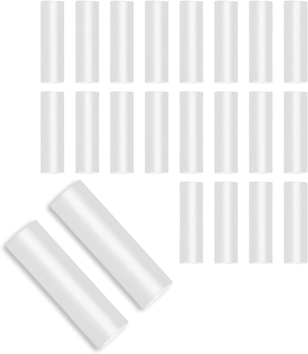 20 Stuks Warmte Krimp Tubing Transparante Kabelkoppen, 5mm Lacing End Caps voor Voetbalschoenen, Sneakers en Lacing Reparatie Dots