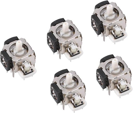 Analoge Stick Module - Joystick Vervanging - Controller Reparatie - Direct Vervangend Onderdeel - 5 Stuks - Zwart — afbeelding 2