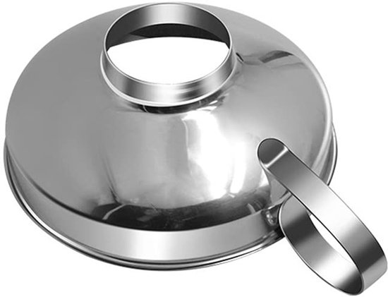 Grote opening roestvrijstalen trechter voor het inblikken van jam, olie en sauzen - 10,5 cm diameter, ideaal voor bonen en vloeistoffen van Merkloos — afbeelding 2