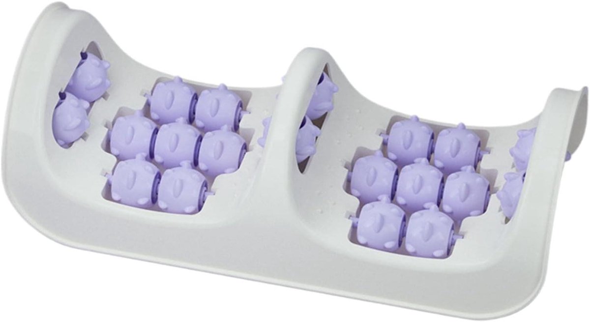 Voet Roller Massager - Voetmassageapparaat Roller - Spierherstel Bevorderen - Dubbele Wielactie - 34 x 15 x 11 cm - Grijs