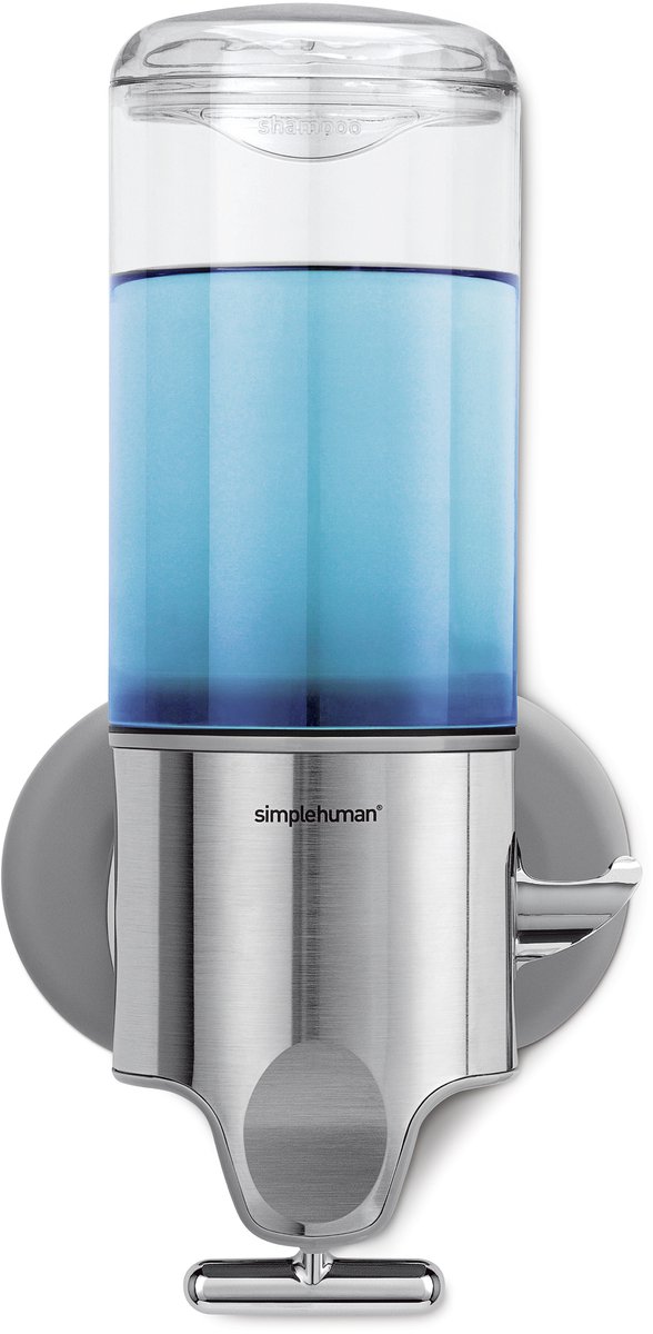 Simplehuman wandgemonteerde zeepdispenser – enkel – roestvrij staal – zilver