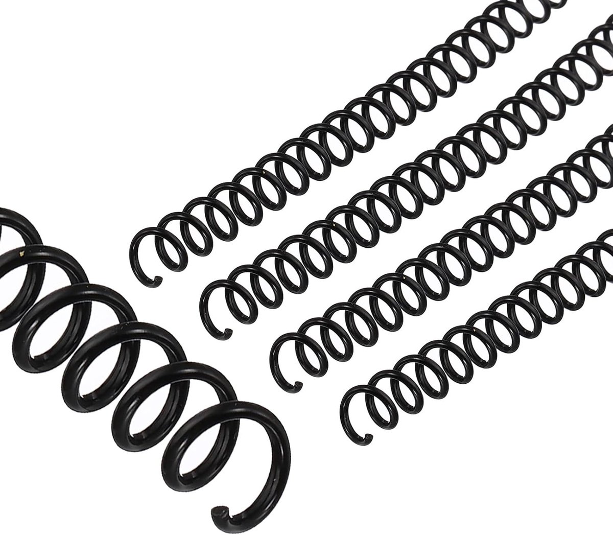 VVGoods - Kunststof spiraalbindende rollen, zwart, 20 stuks, 40 vel capaciteit, 4:1 pitch