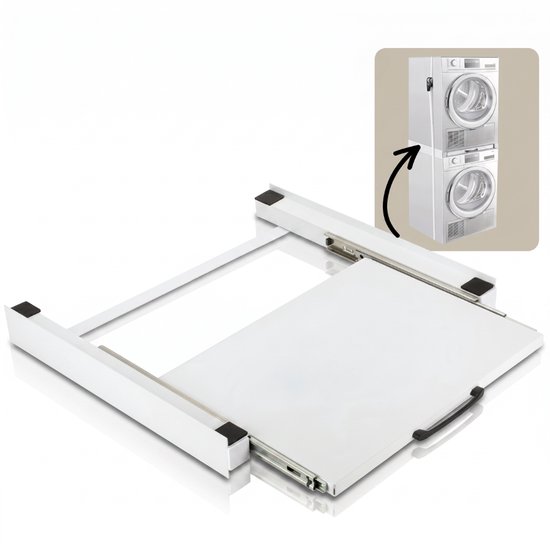 Morelia® Tussenstuk Wasmachine en Droger - Stapelkit Wasmachine Droger - Universeel - Wit