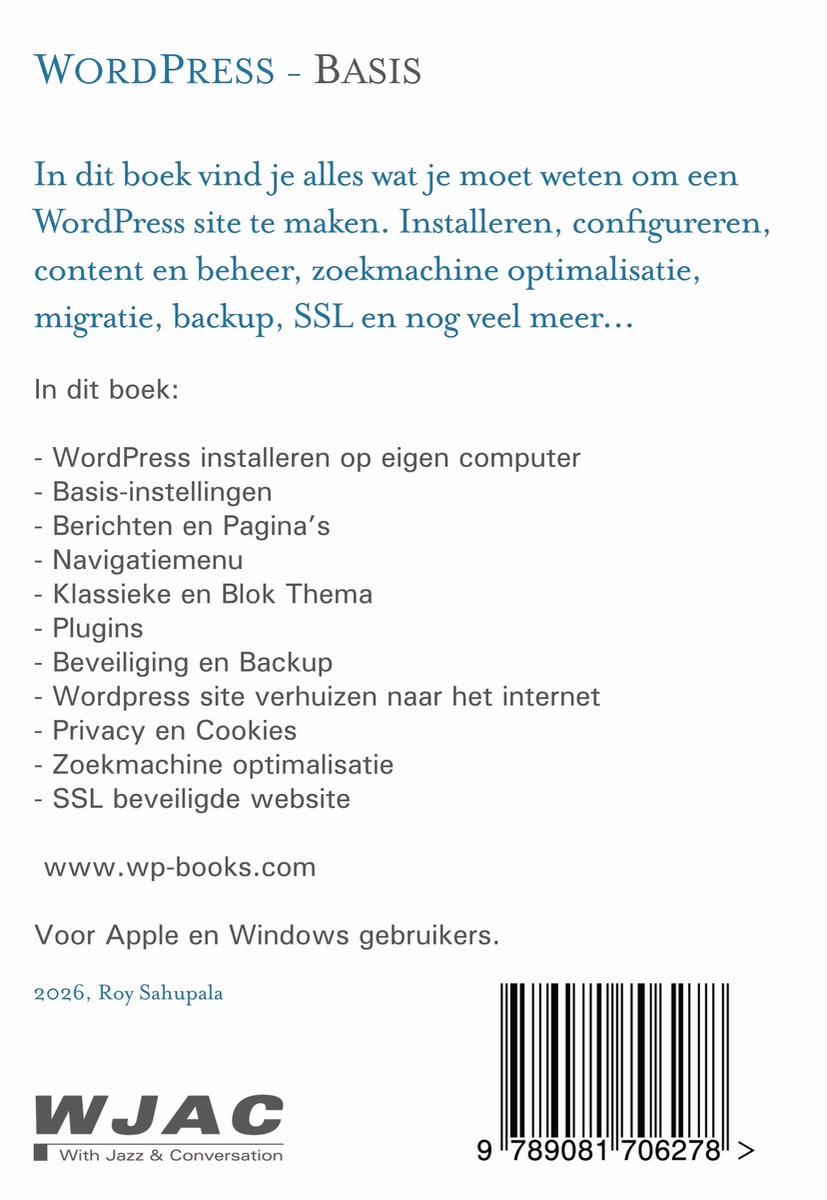 WordPress Basis - back cover