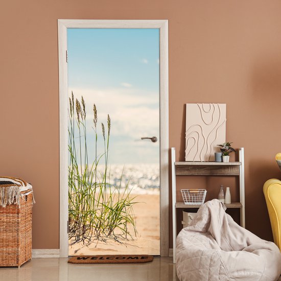 Sticker de porte Brins d'herbe dans les dunes - 80x205 cm - Poster de porte