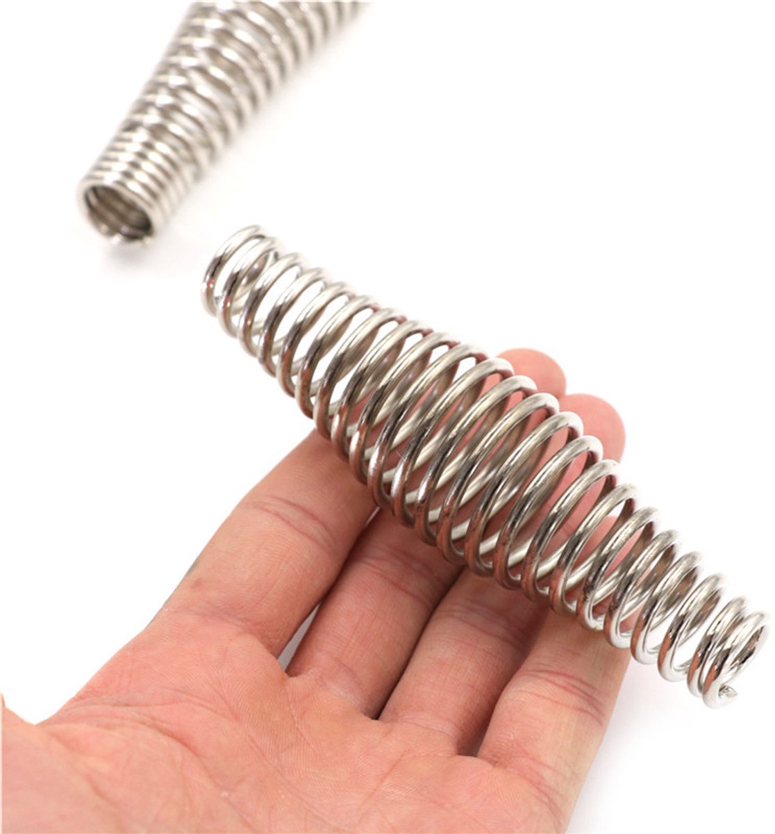 Set van 5 barbecue-accessoires, handgreepveren - 11 cm - zilver
