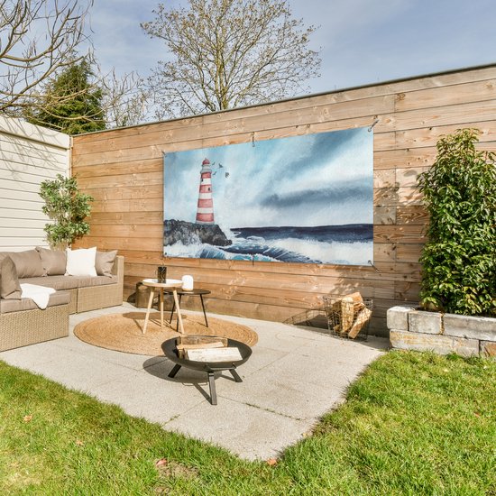 Décoration murale' extérieur Phare - Mer - Golf - 160x80 cm