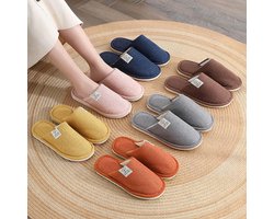 Comfortabele en ademende slippers voor binnen, wasbare en antislip, ideaal voor hotel, thuis en spa in de herfst en winter