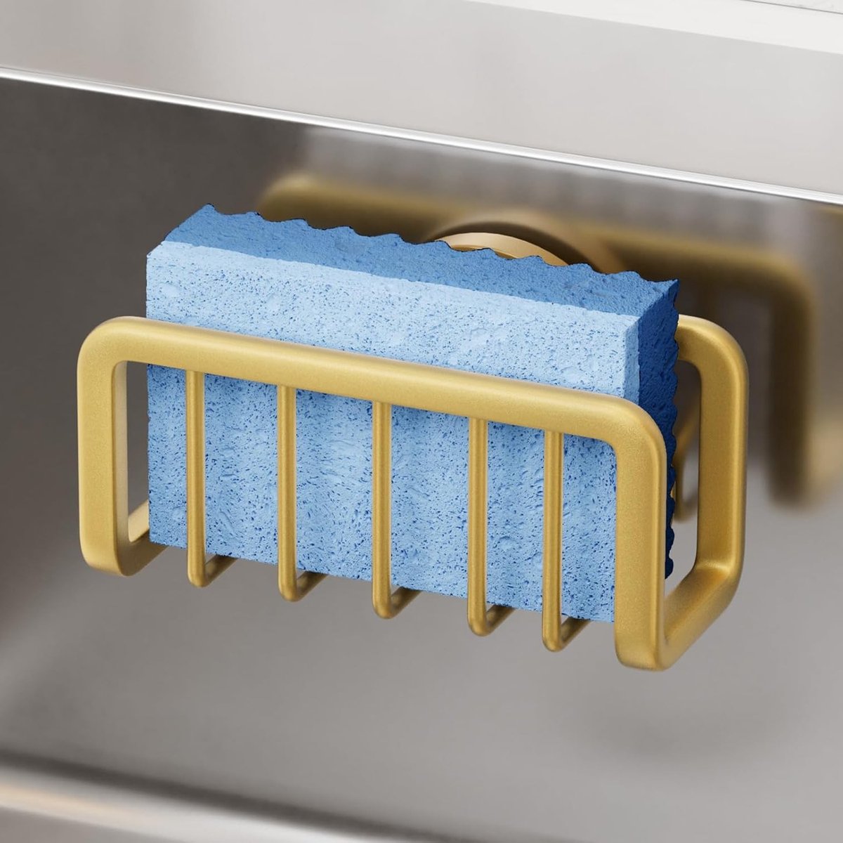 Sponshouder met Sterke Zuignap voor Keuken, Ideaal voor Opbergoplossingen bij de Gootsteen, Perfect voor Afwasdoeken en Borstels