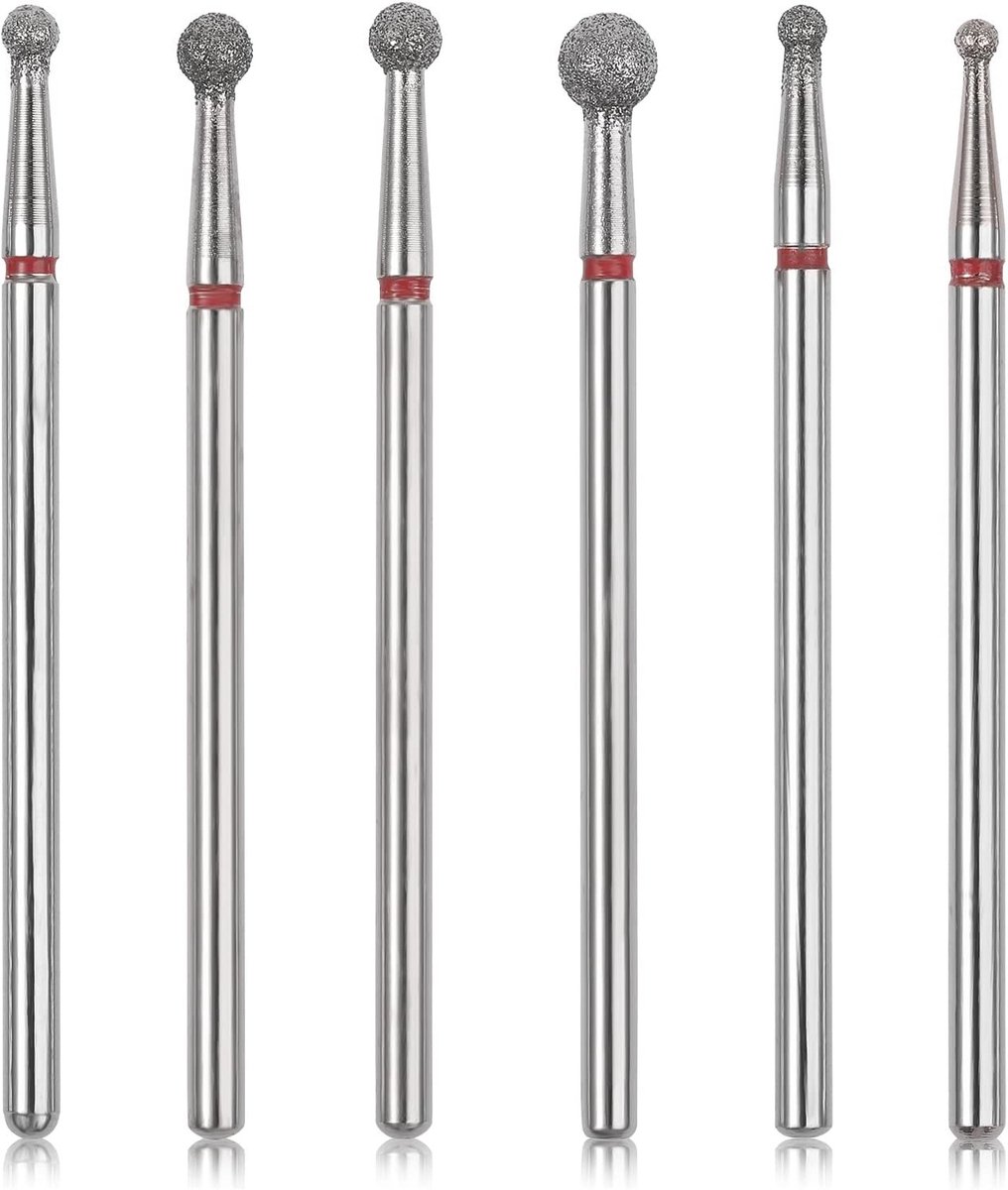 6 Stuks Nagelbits voor Elektrische Vijl - Professionele Veiligheid Cuticle Drills voor Manicure en Pedicure, Geschikt voor Gel Polijsten en Nagelverzorging