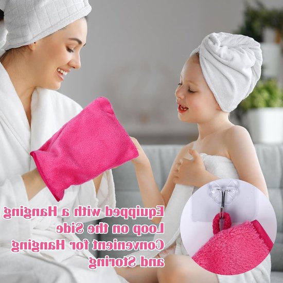 Set van 6 microvezel washandjes in diverse kleuren voor lichaam en gezicht, superzacht en absorberend, ideaal voor baby’s en kinderen — afbeelding 5