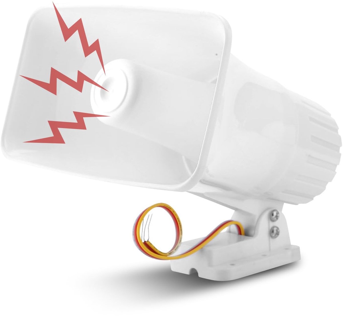Allecto - Alarm Sirene - 150dB - Hoog volume - Wit - Beveiligingssysteem - Effectieve beveiliging - Geschikt voor binnen en buiten