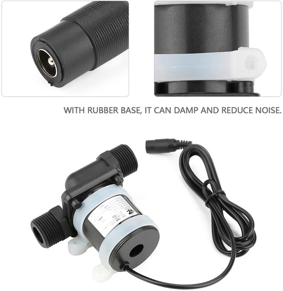 aladdien - Mini Circulatiepomp - 12V Waterpomp - Geluidsarm en Energiezuinig - Zwart - Ideaal voor Warm Water Circulatie - Compact en Krachtig — afbeelding 5