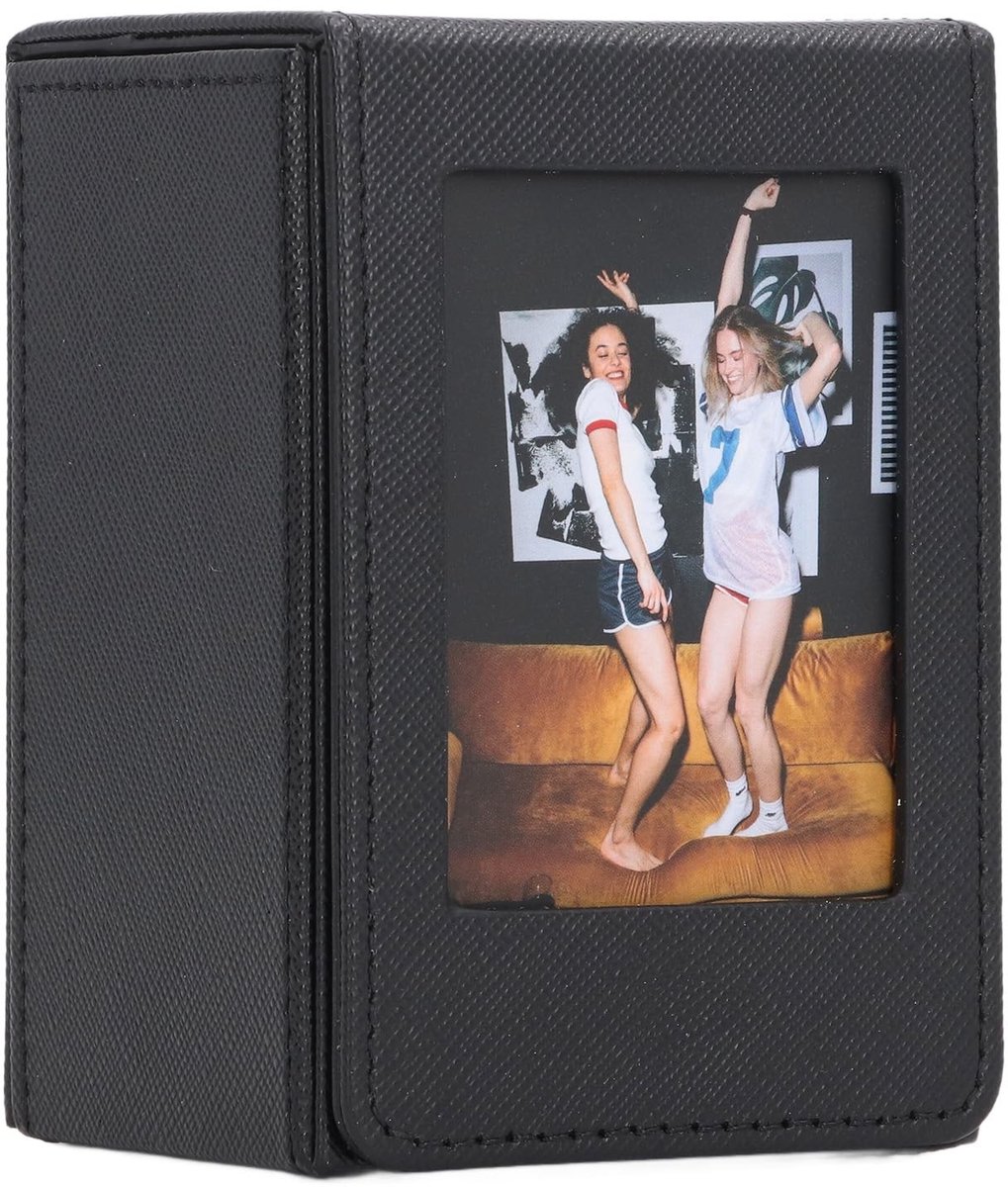 Allecto - Mini-fotolijst - Foto-opbergdoos - 50 vellen grote capaciteit - Zwart - Multifunctionele opslag - Geschikt voor thuis en kantoor - 10x15 cm