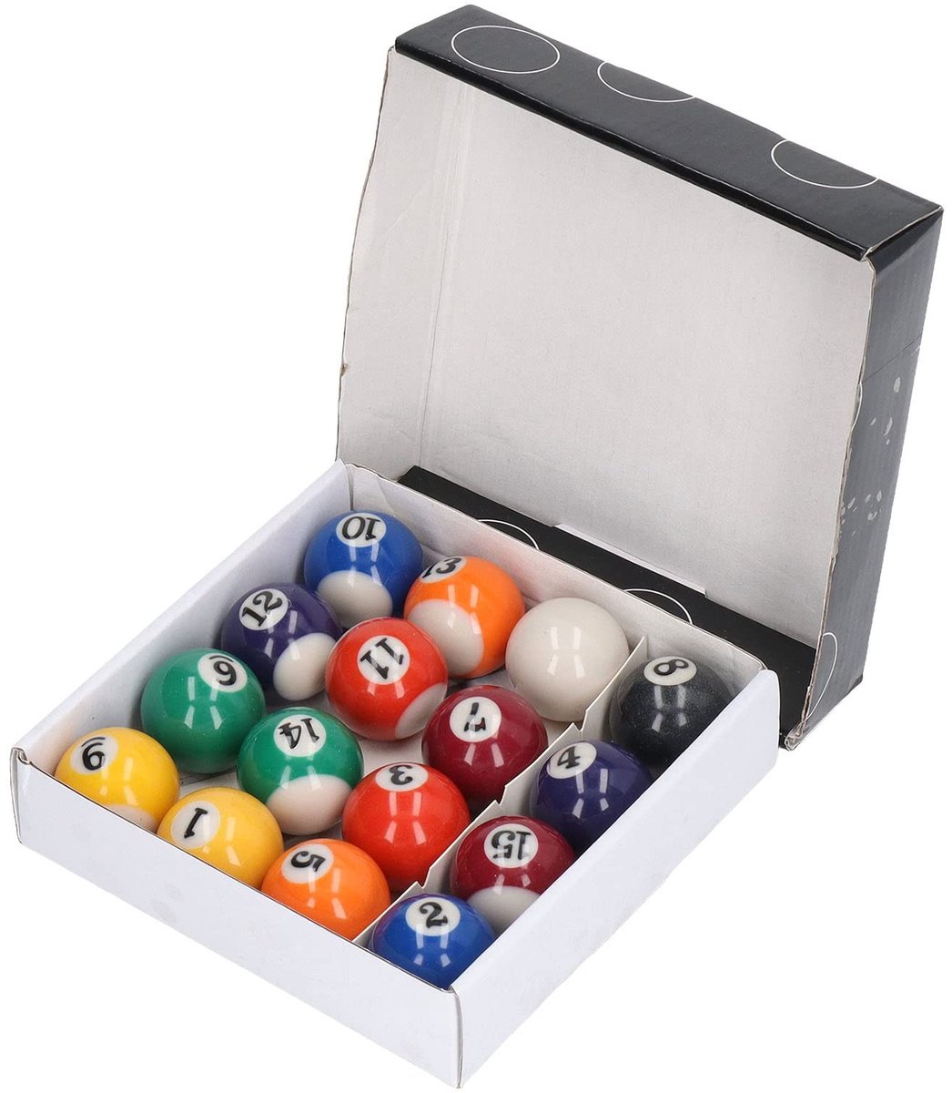 Allecto - Mini Biljartbal - Mini Biljartballen Set - Slagvast en Eco Vriendelijk - 32mm - Perfect voor Kinderen - 16 Stuks
