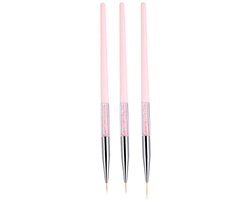 Allecto - Nail Art Brush - Nail Art Pen Set - 3 Stuks - Professioneel - UV Gel Schilderen - Handige Teken Tool - Geschikt voor Nagelsalon