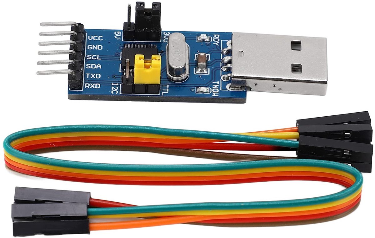 Allecto - USB Naar Converter Adapter - Seriële Download Adapter - Compact Formaat - Elektronische Componenten - Geschikt...