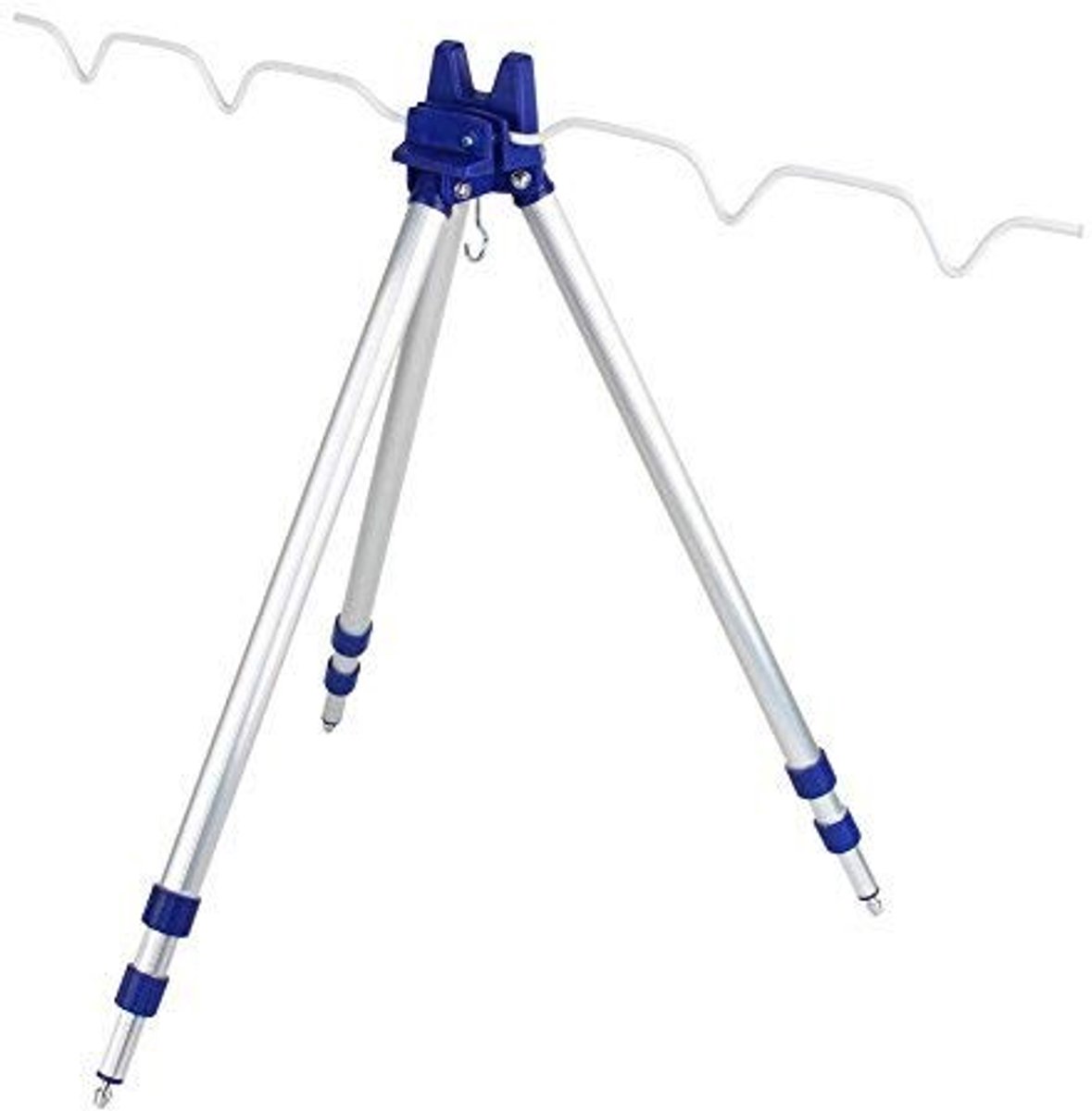 Yosoo Telescopische Visstok Tripod - Draagbare Aluminium Steun voor 5 Vissstokken